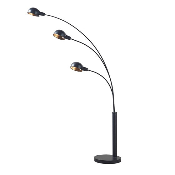 Archer 3-Light Adjustable Tiered Arc Metal Floor Lamp