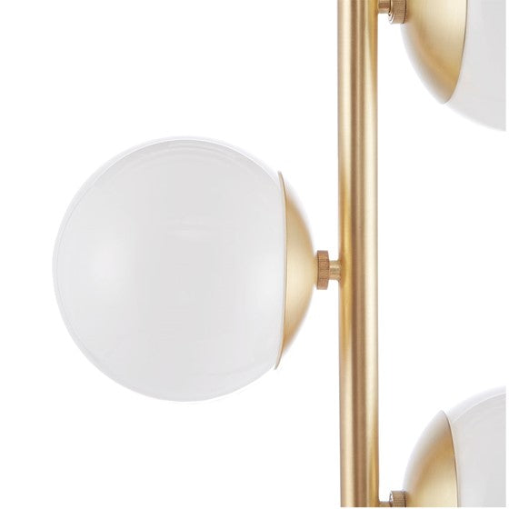 Holloway 3-Globe Light Floor Lamp with Marble Base