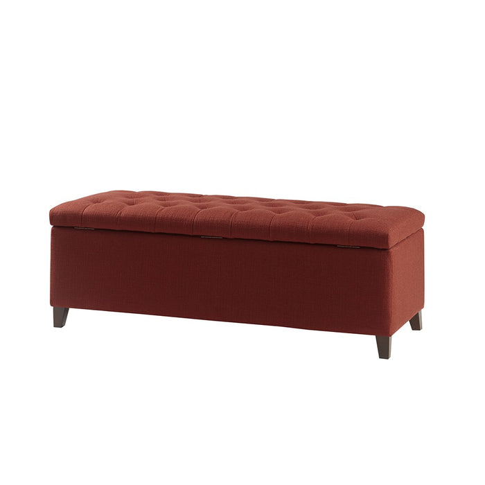 Shandra Red Tufted Top Storage Bench