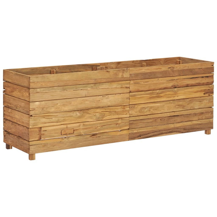 Raised Bed 59.1"x15.7"x21.7" Recycled Teak and Steel