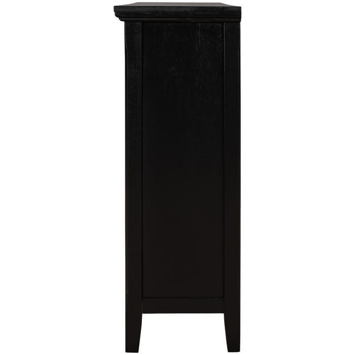 Accent Storage Cabinet Wooden Cabinet with Adjustable Shelf and Glass Doors