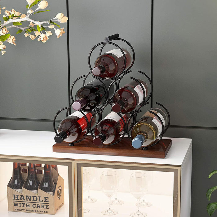 Mecor Countertop 6 Bottle Wine Rack