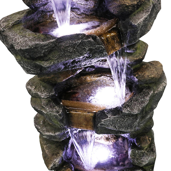 Outdoor Fountain Poly-resin Rock Water Fountain
