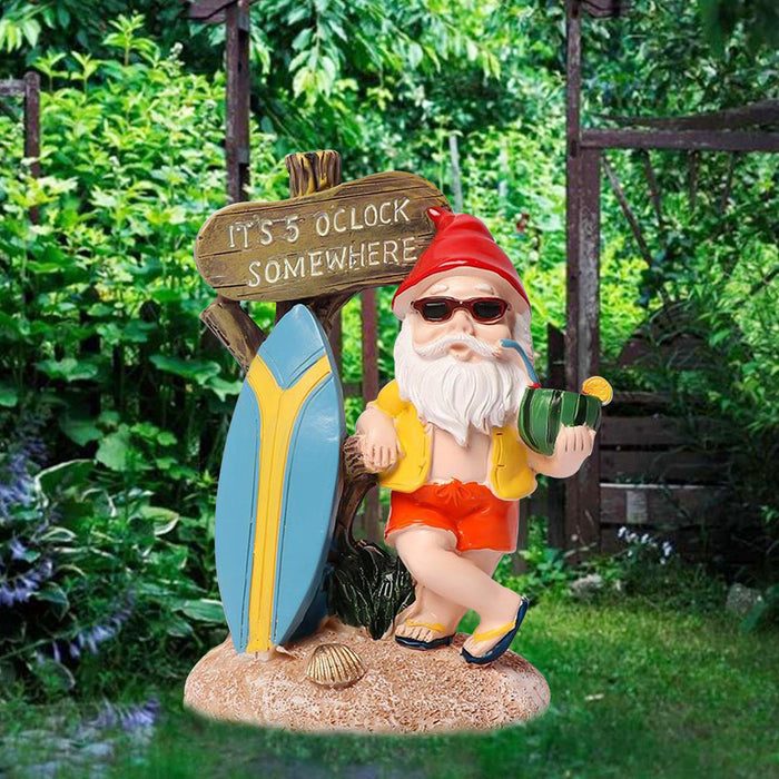Surfing Garden Gnome