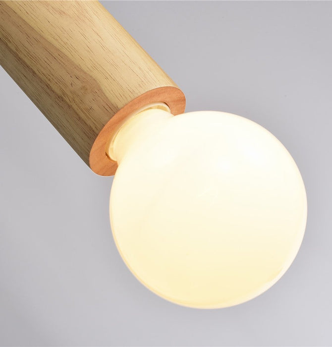 Solid Wood Single Pendant Lamp - Natural
