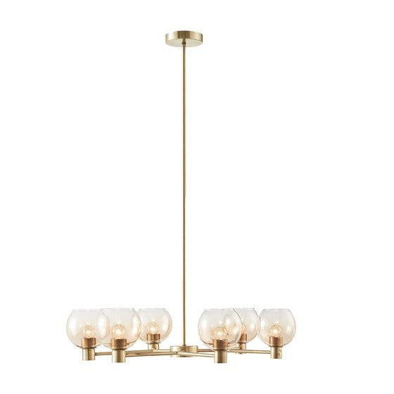 Blaire 6-light Ombre Glass Globe Chandelier