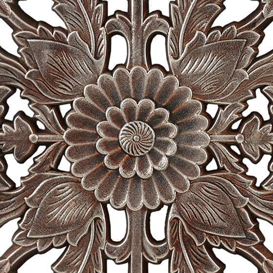 Bronze Botanical Panel Carved Wall Decor 2 Piece Set (ETA 03/08/2023)
