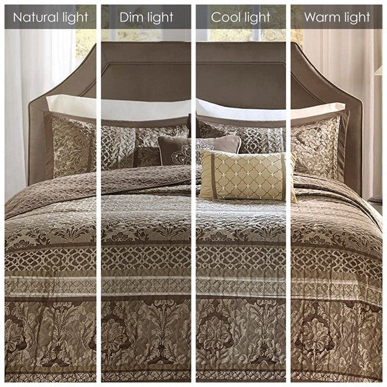 Bellagio 5 Piece Reversible Jacquard Bedspread Set