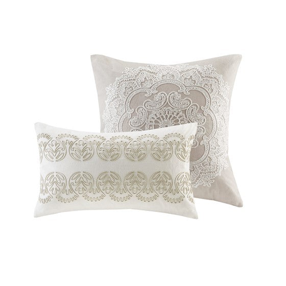 Suzanna Cotton Comforter Mini Set (Taupe) (Low Stock ETA 06/27/2023)