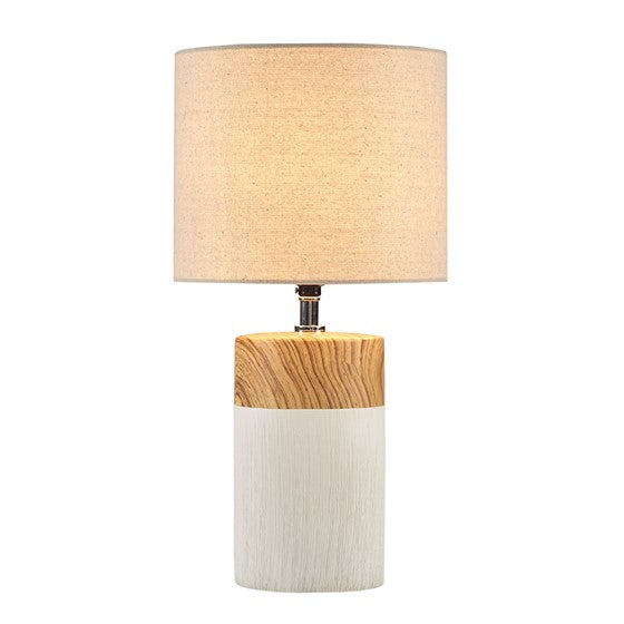 Nicolo Textured Ceramic Table Lamp (White)