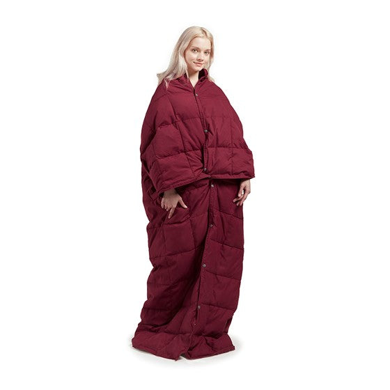 Hadly Goose Feather and Down Wearable Throw (Red)