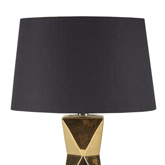 Kenlyn Geometric Ceramic Table Lamp (Gold)