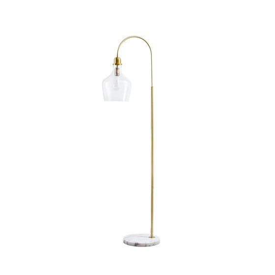 Auburn Arched Floor Lamp with Marble Base