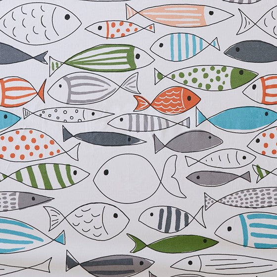 Sardinia Cotton Printed Shower Curtain