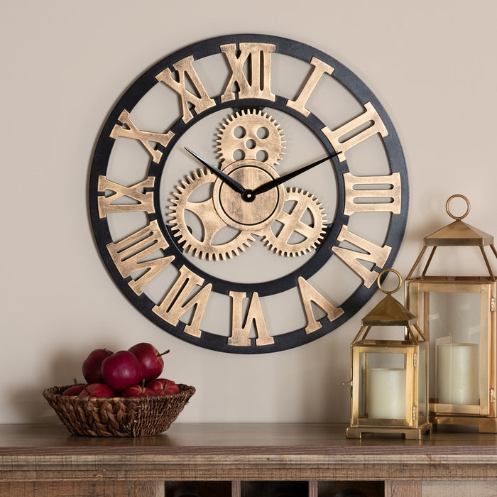 Randolph Industrial Vintage Wooden Clock