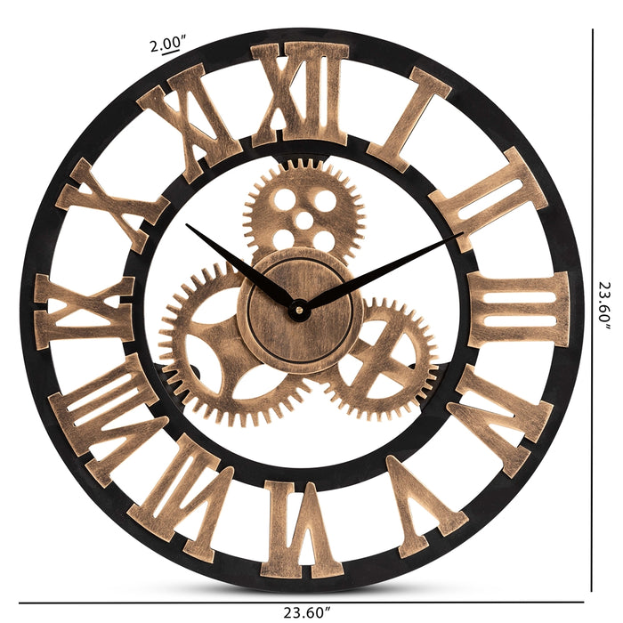 Randolph Industrial Vintage Wooden Clock