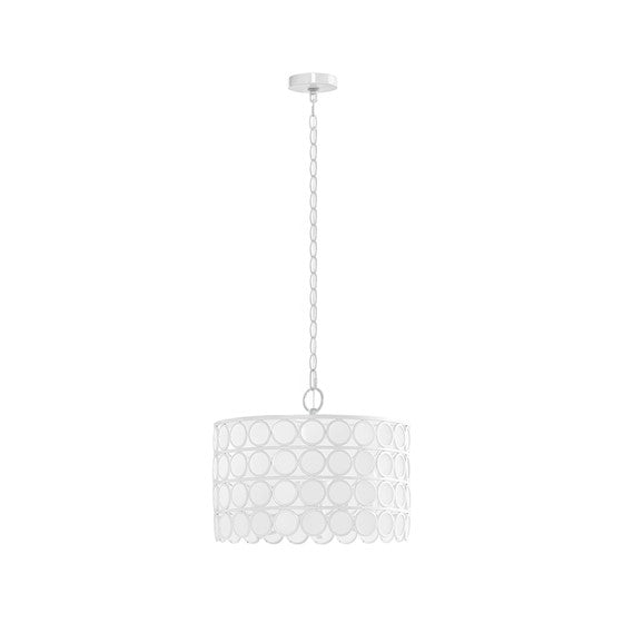 Abbot 4-Light Glass Drum Shade Chandelier