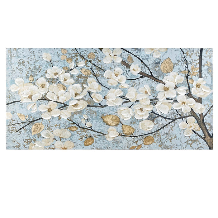 Luminous Bloom Gold Canvas