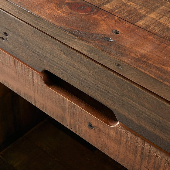 Renu Solid Light Brown Wood Nightstand