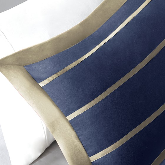 Ashton Comforter Set (Khaki/Navy)