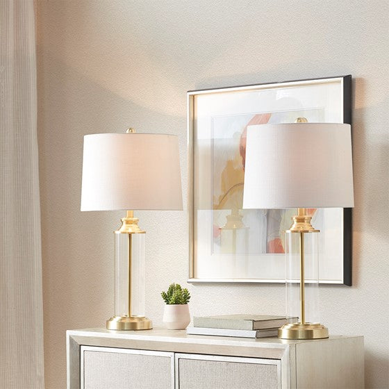 Clarity Table Lamp set of 2 (Gold)