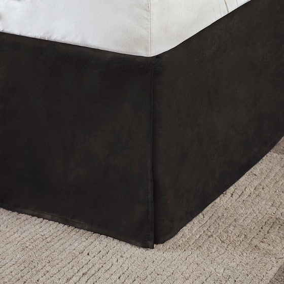 Boone 7 Piece Faux Suede Comforter Set (Grey)