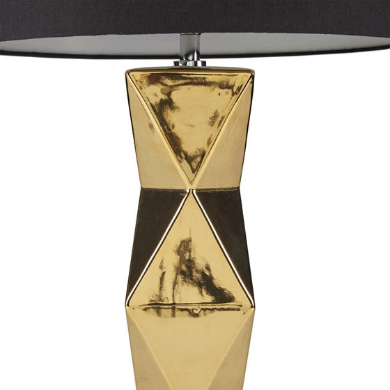 Kenlyn Geometric Ceramic Table Lamp (Gold)