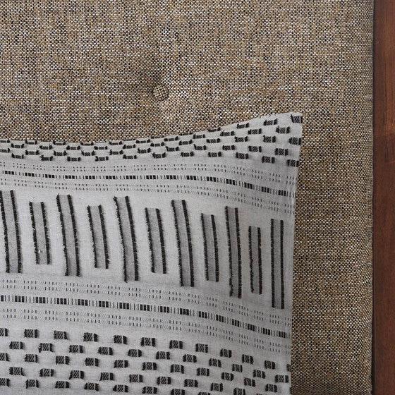Rhea Cotton Jacquard Comforter Mini Set (Grey/Black)