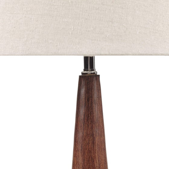 Whit Triangular Mid-Century Resin Table Lamp