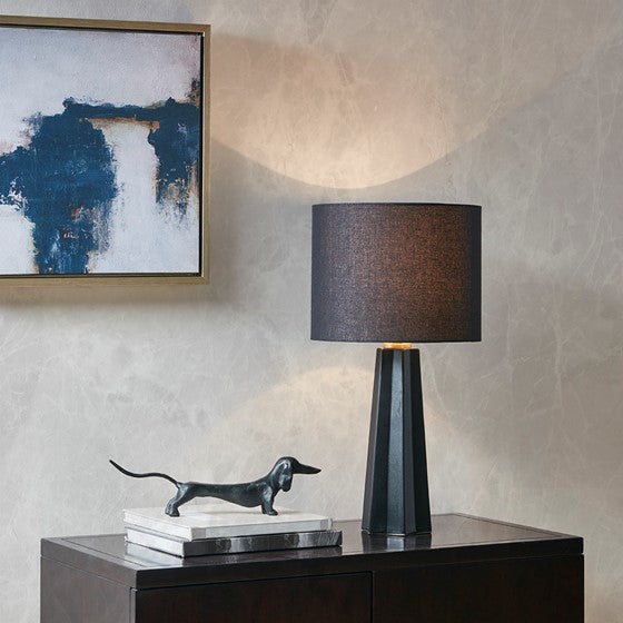 Athena Geometric Ceramic 22" Table Lamp