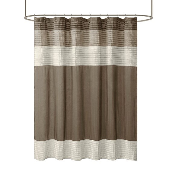 Amherst Faux Silk Shower Curtain (Natural)