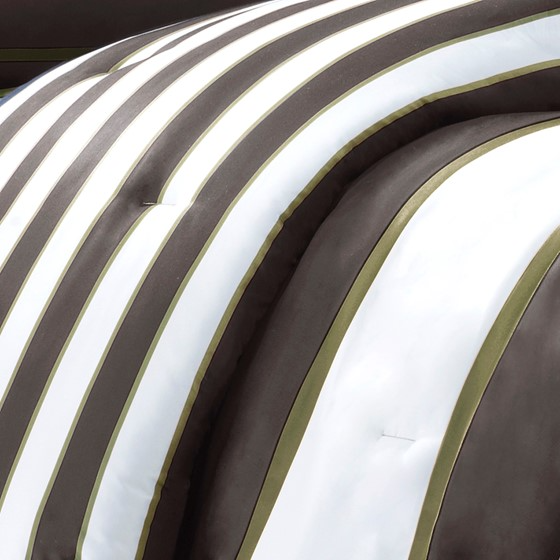 Ashton Comforter Set (Orange/Grey)