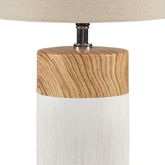 Nicolo Textured Ceramic Table Lamp (White)