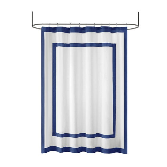 Greyson Cotton Shower Curtain (Navy)