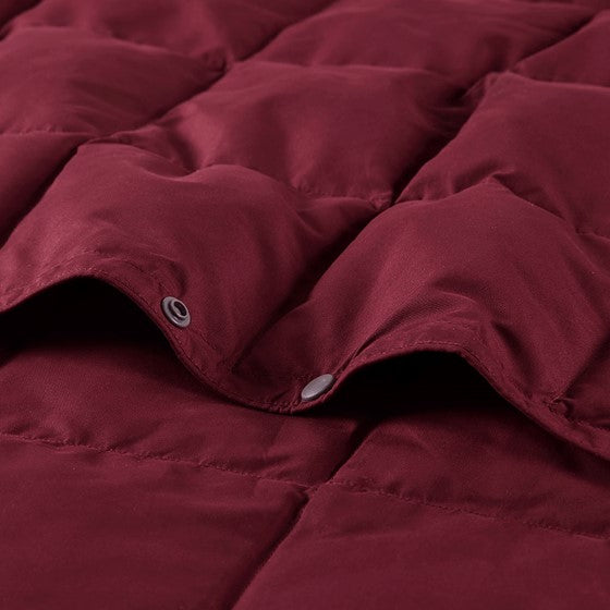 Hadly Goose Feather and Down Wearable Throw (Red)