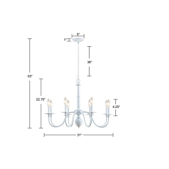 Amelia 8-Light Traditional Metal Chandelier