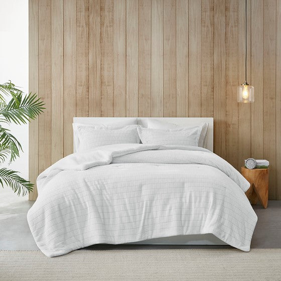 Laurie Plush to Sherpa Comforter Set (Ivory)
