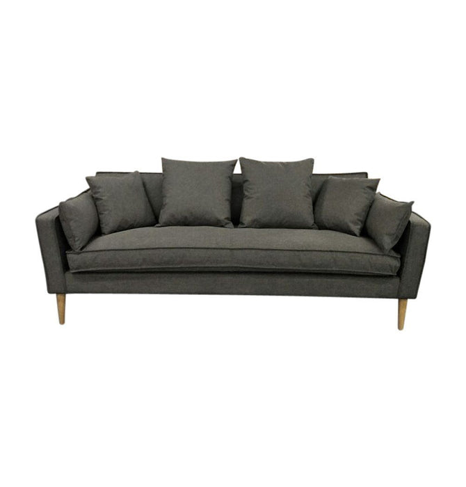 Olivia 3-Seater Sofa & Ottoman - Grey