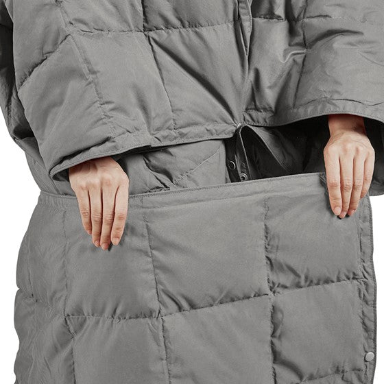 Hadly Goose Feather and Down Wearable Throw (Grey)