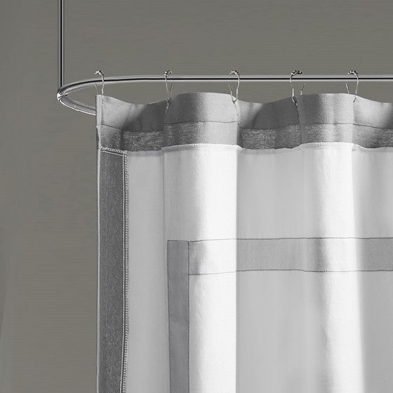 Greyson Cotton Shower Curtain (Grey)