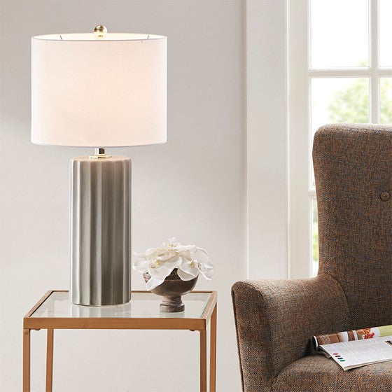Glendale Ribbed Ceramic Table Lamp 27" (Low Stock)