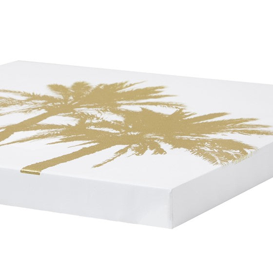 Gold Palms Embellished Canvas