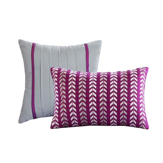 Nadia Comforter Set (Purple)