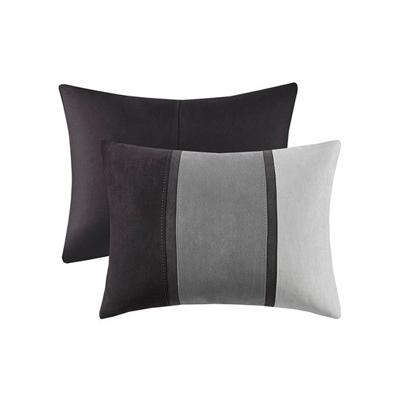 Palisades 7 Piece Faux Suede Comforter Set (Black)