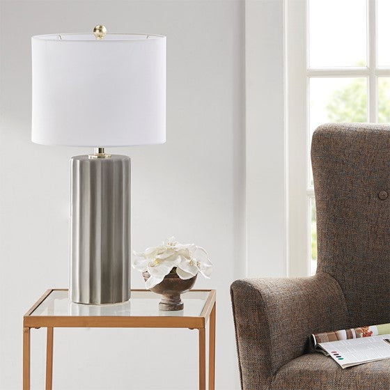 Glendale Ribbed Ceramic Table Lamp 27" (Low Stock)