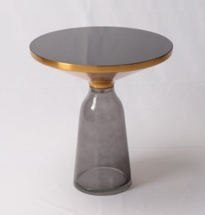 Karin Table Side Table - Gold & Grey