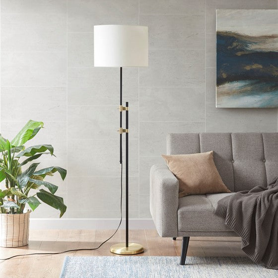 Ellsworth Asymmetrical Adjustable Height Metal Floor Lamp