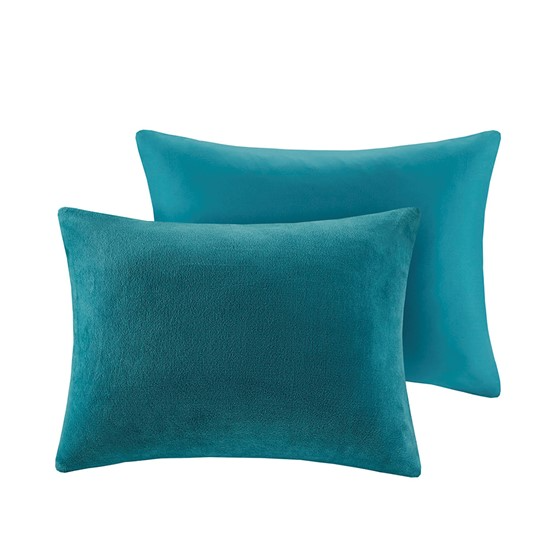 Kai Quilted Reversible Microfiber to Plush Comforter Set (Teal)