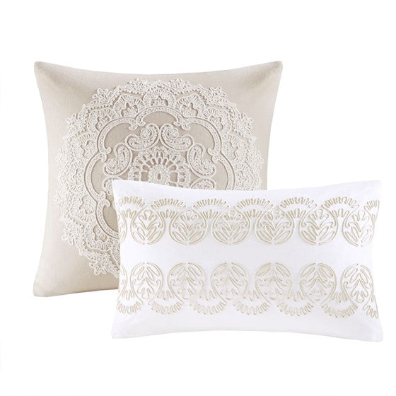 Suzanna Cotton Comforter Mini Set (Ivory)