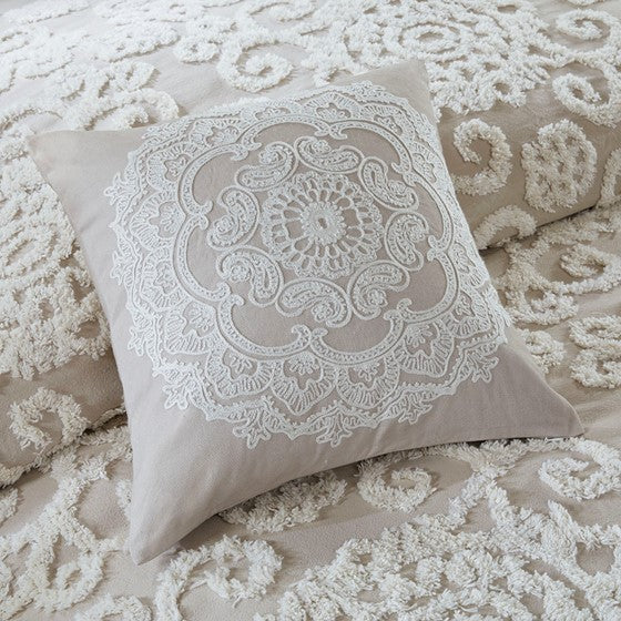 Suzanna Cotton Comforter Mini Set (Taupe) (Low Stock ETA 06/27/2023)